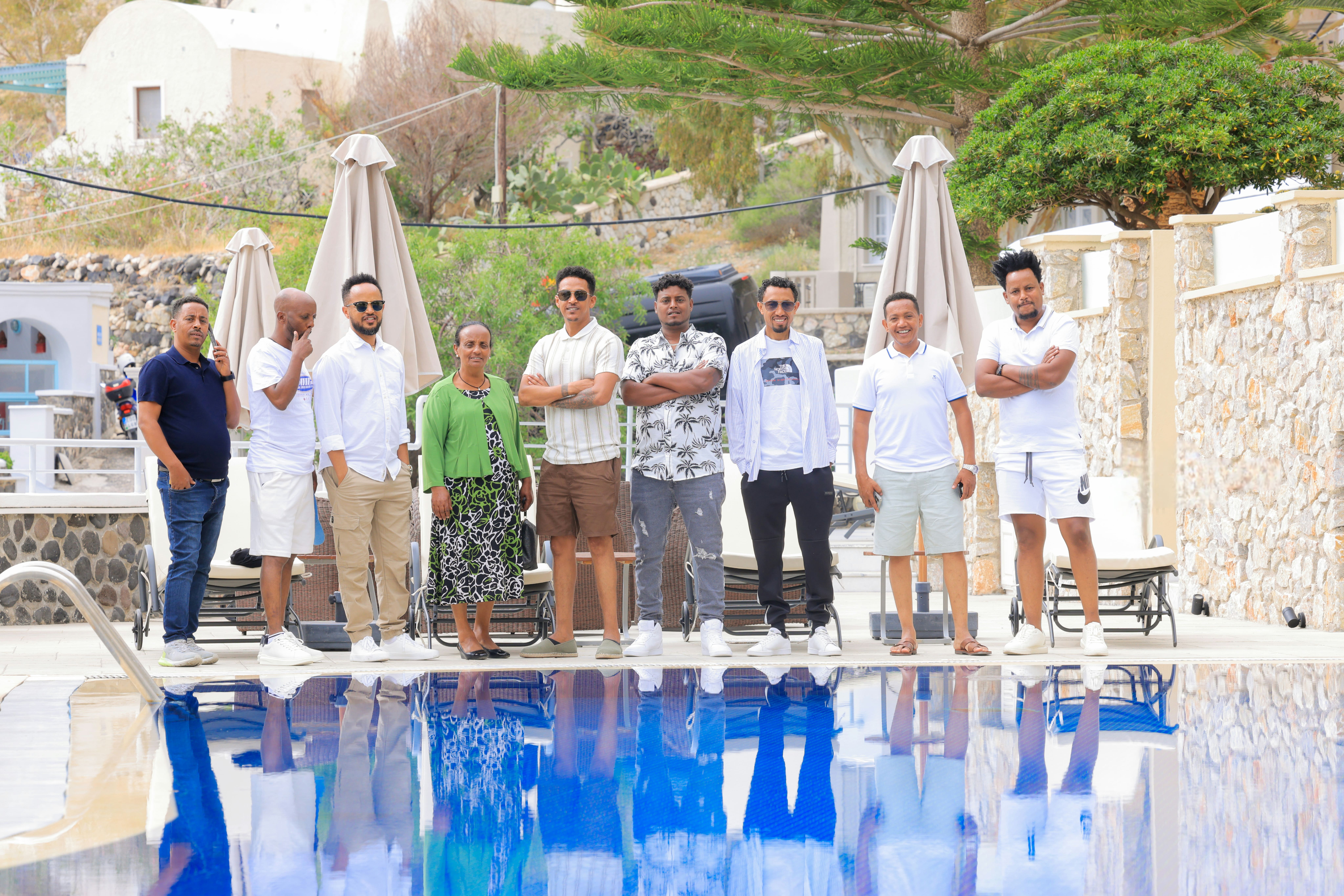 Large crowd celebrating at a music festival or corporate gala in Ethiopia