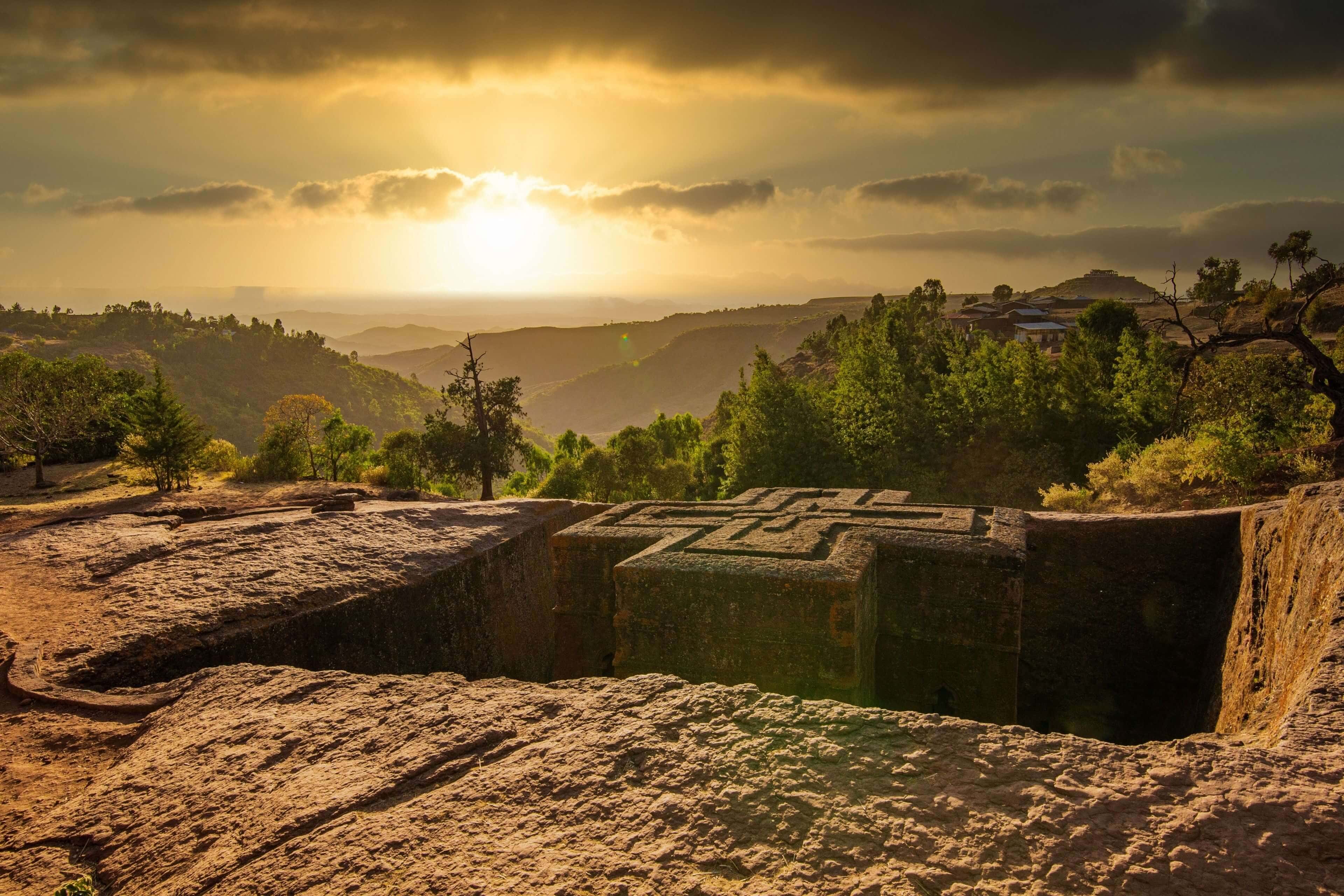 Rock-Hewn Churches of Lalibela - 11 monolithic churches carved from solid rock in the 12th century